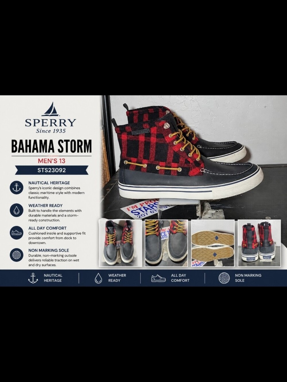SPERRY STS23092 Bahama Storm Men's 13